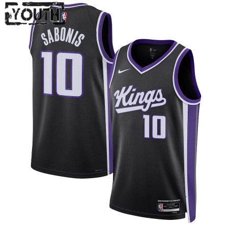 NBA Børn Trøje Sacramento Kings Domantas Sabonis 2023-24 Nike Icon Edition Sort Swingman